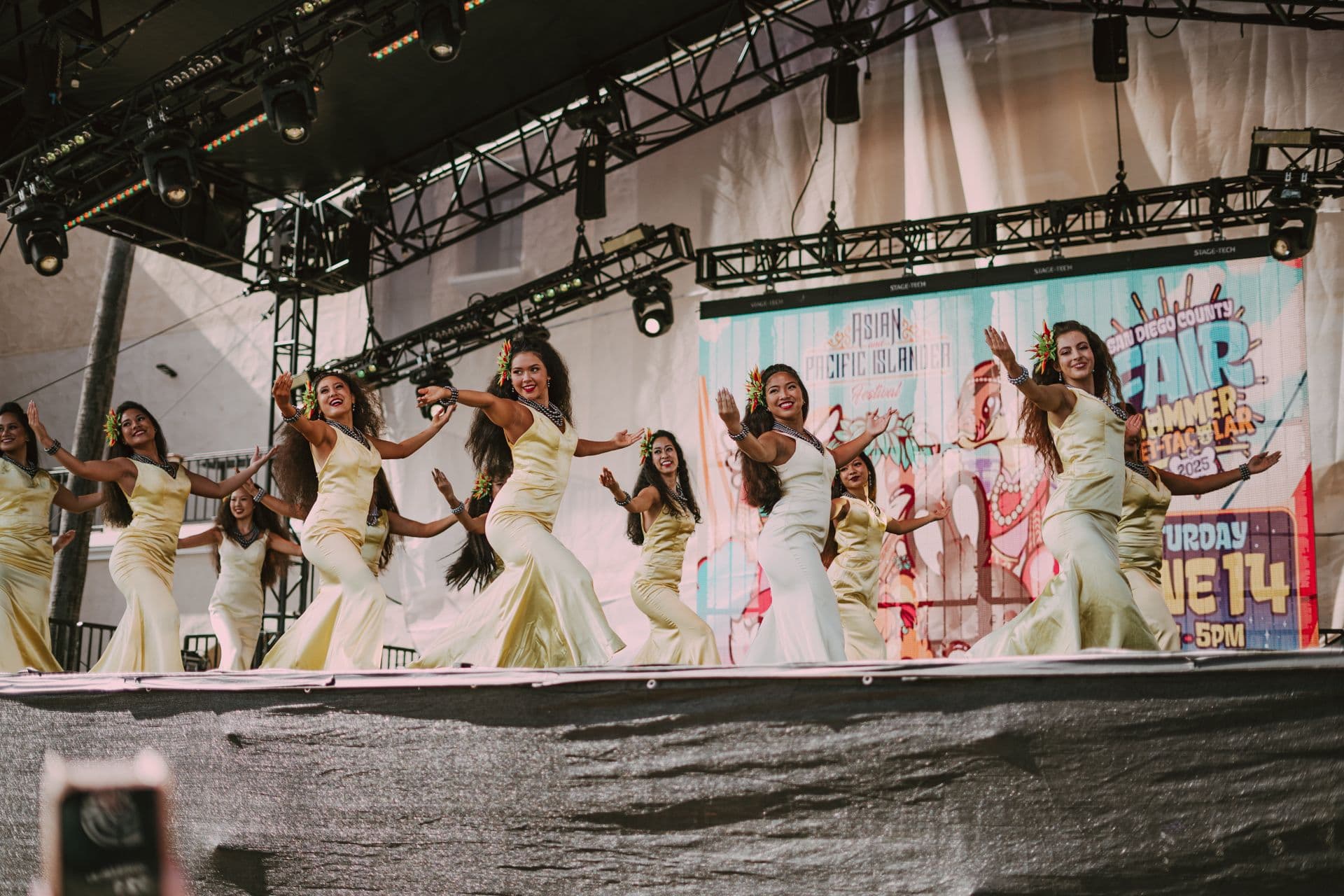 Dancers on stage at the San Diego County Fair
