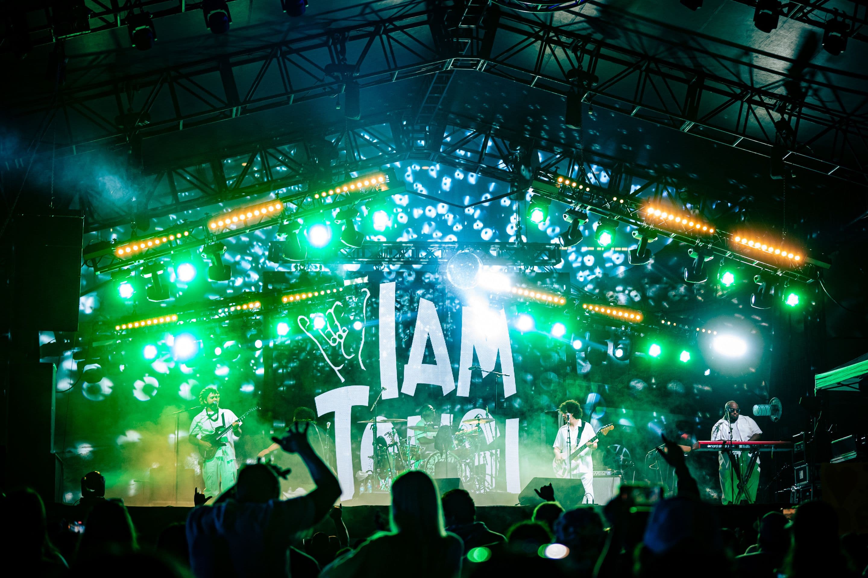 Iam Tongi band on stage
