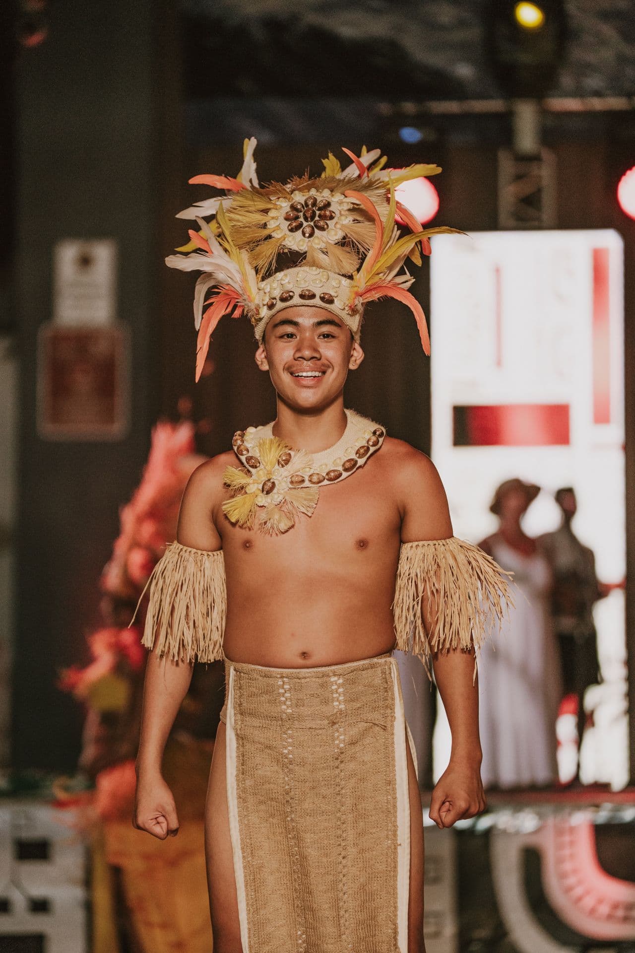 A young male performer